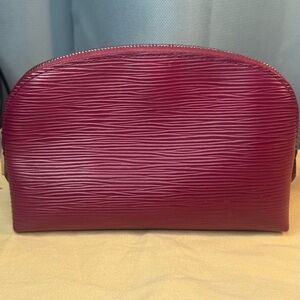 Louis Vuitton Dark Pink Epi Pouch with LV Dust Bag
